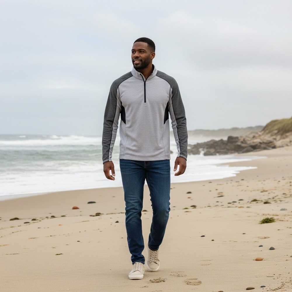 Lululemon Mens Metal‎ Vent Tech 1/2 Zip 2.0 Pullover Grey Charcoal Size M 2156